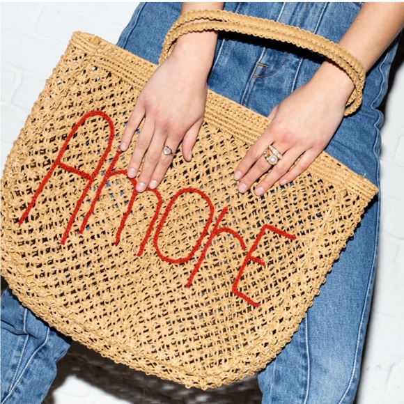 TI SENTO MILANO Tote 100% RAFFIA - Picture 1 of 10